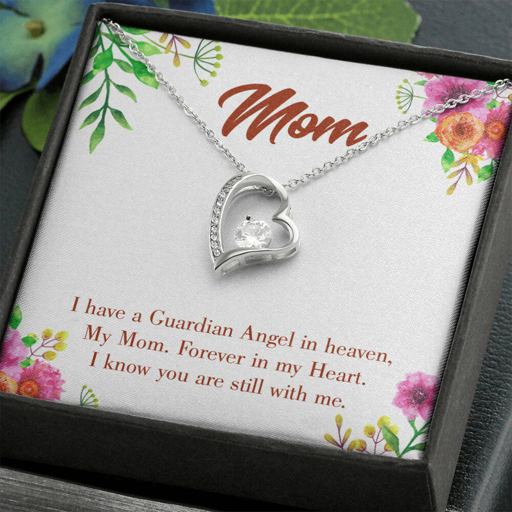 To Mom Remembrance Message Forever in My Heart Forever Necklace w Message Card-Express Your Love Gifts
