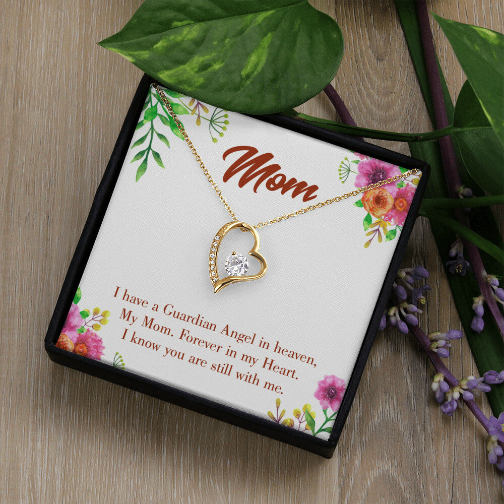 To Mom Remembrance Message Forever in My Heart Forever Necklace w Message Card-Express Your Love Gifts