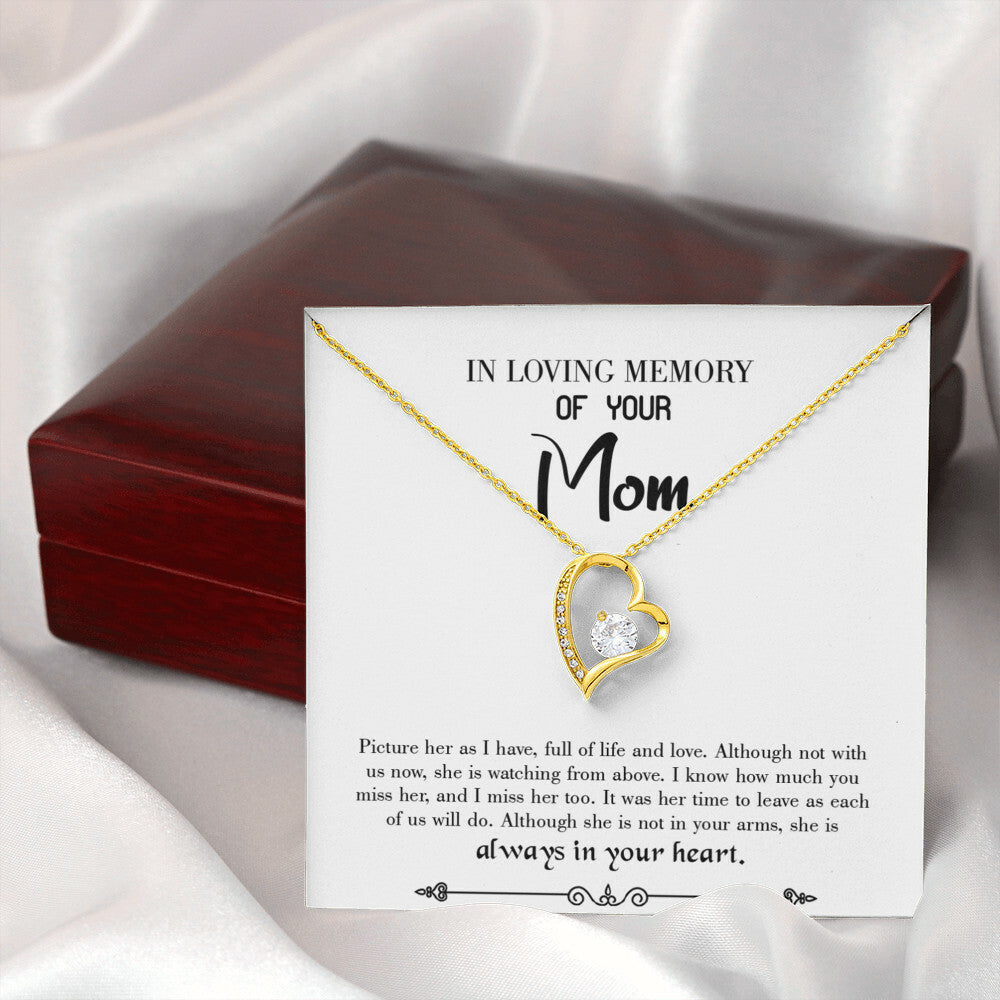 To Mom Remembrance Message Full Life Forever Necklace w Message Card-Express Your Love Gifts