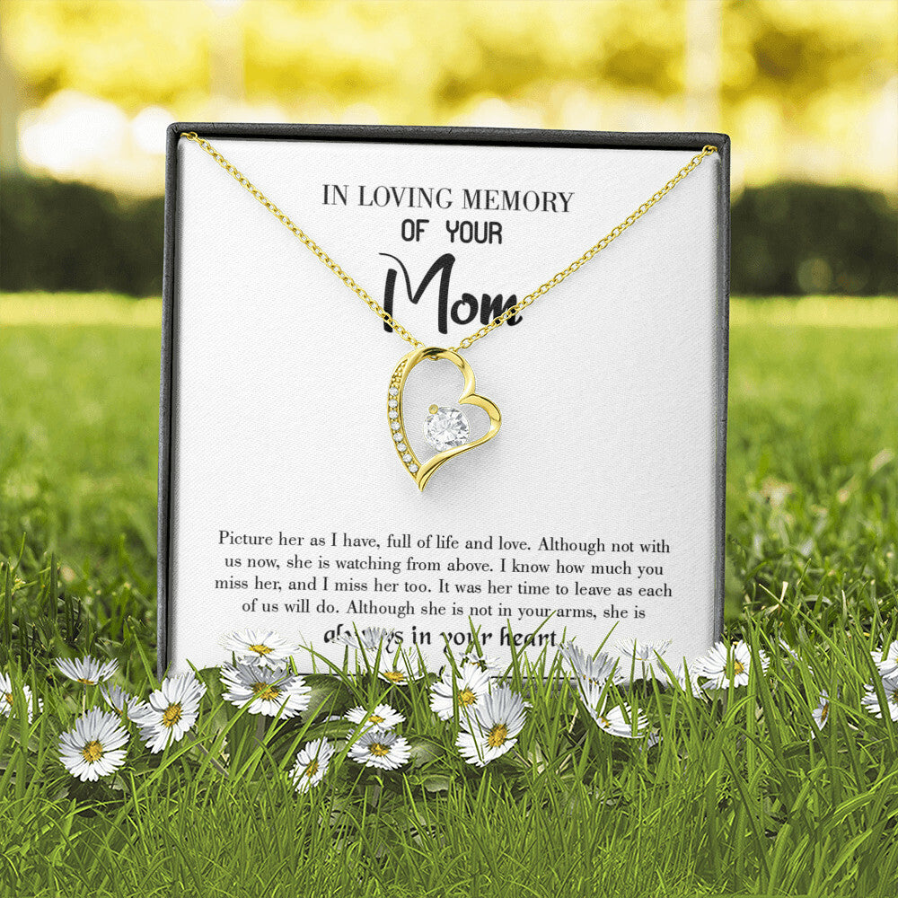 To Mom Remembrance Message Full Life Forever Necklace w Message Card-Express Your Love Gifts