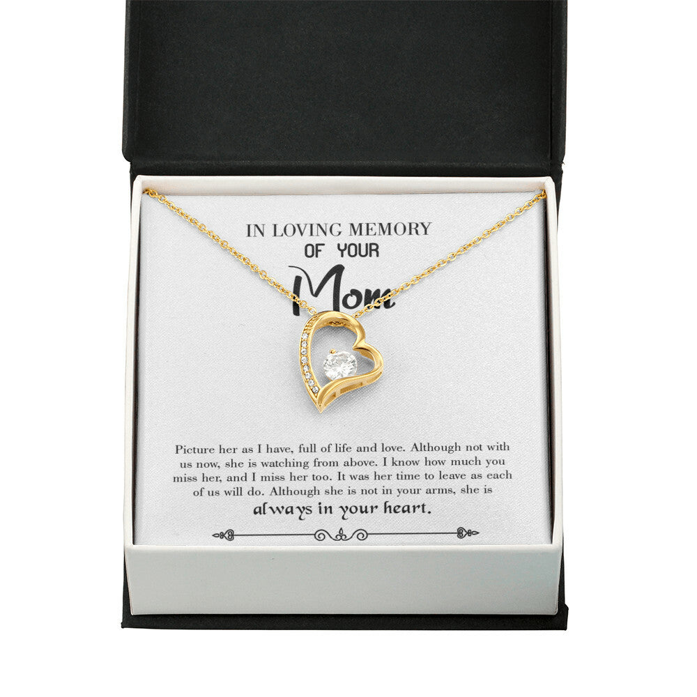 To Mom Remembrance Message Full Life Forever Necklace w Message Card-Express Your Love Gifts