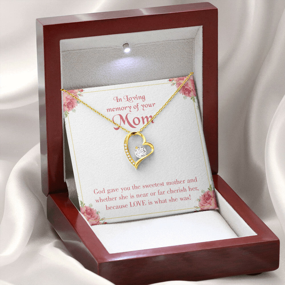 To Mom Remembrance Message God Gave Mother Forever Necklace w Message Card-Express Your Love Gifts