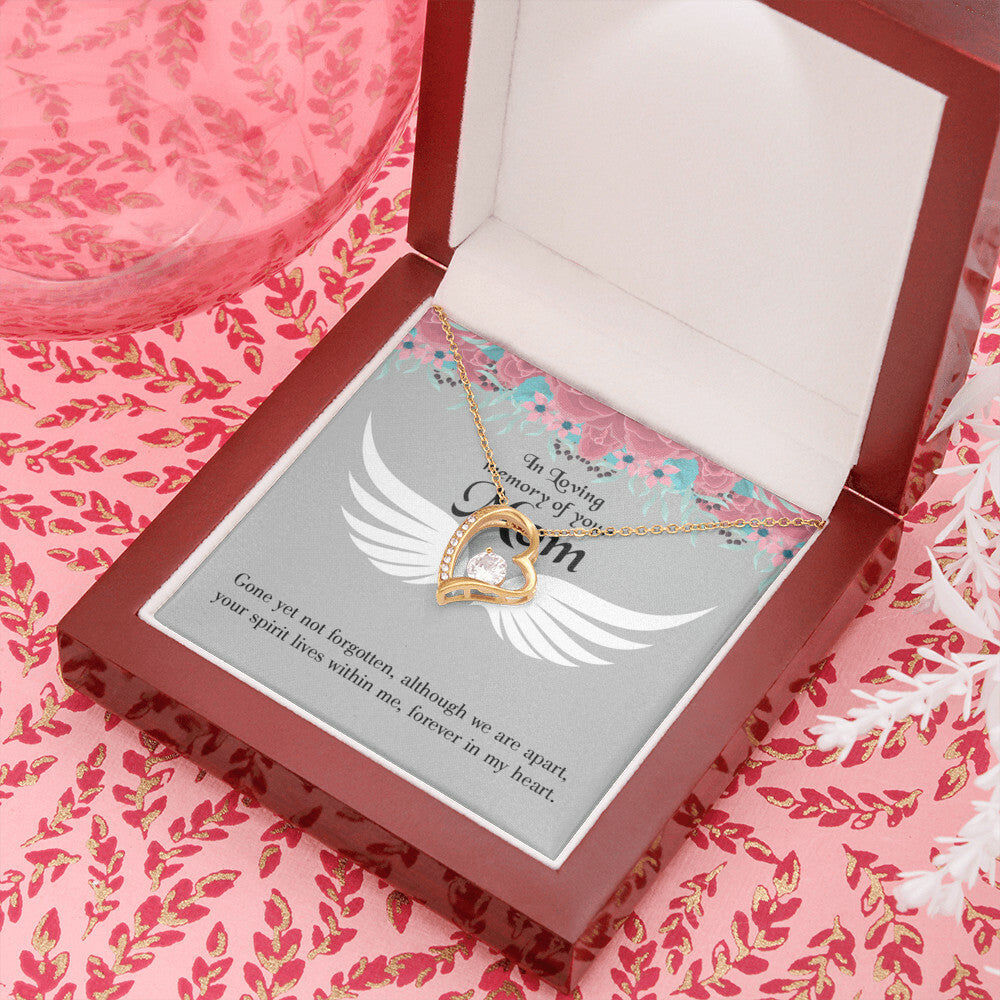 To Mom Remembrance Message Gone Not Forgotten Forever Necklace w Message Card-Express Your Love Gifts