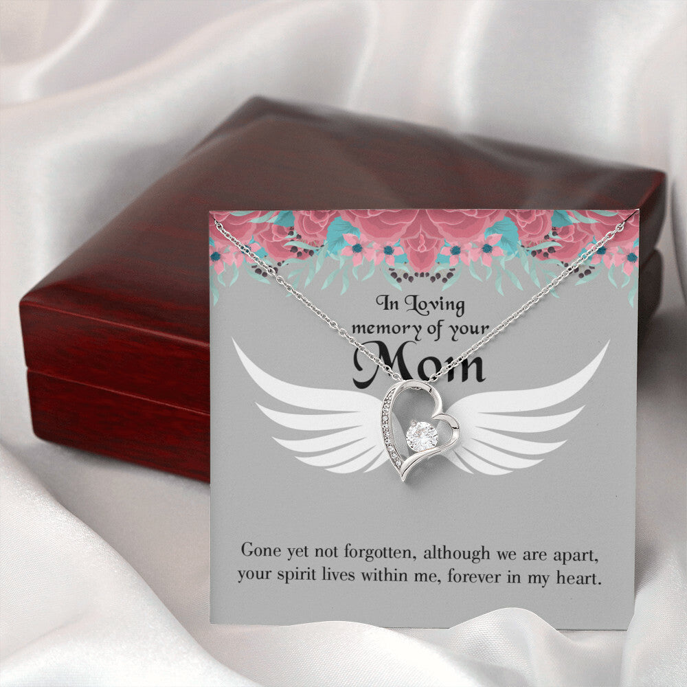 To Mom Remembrance Message Gone Not Forgotten Forever Necklace w Message Card-Express Your Love Gifts