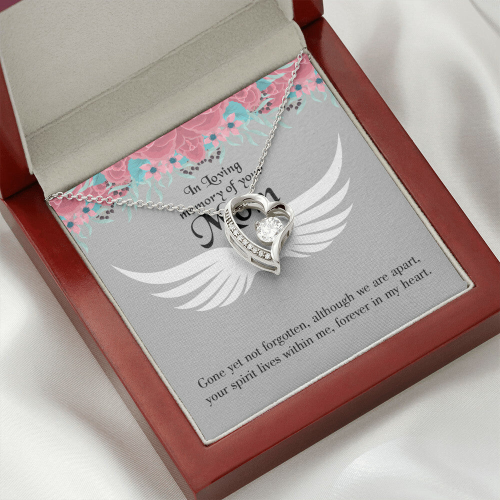 To Mom Remembrance Message Gone Not Forgotten Forever Necklace w Message Card-Express Your Love Gifts