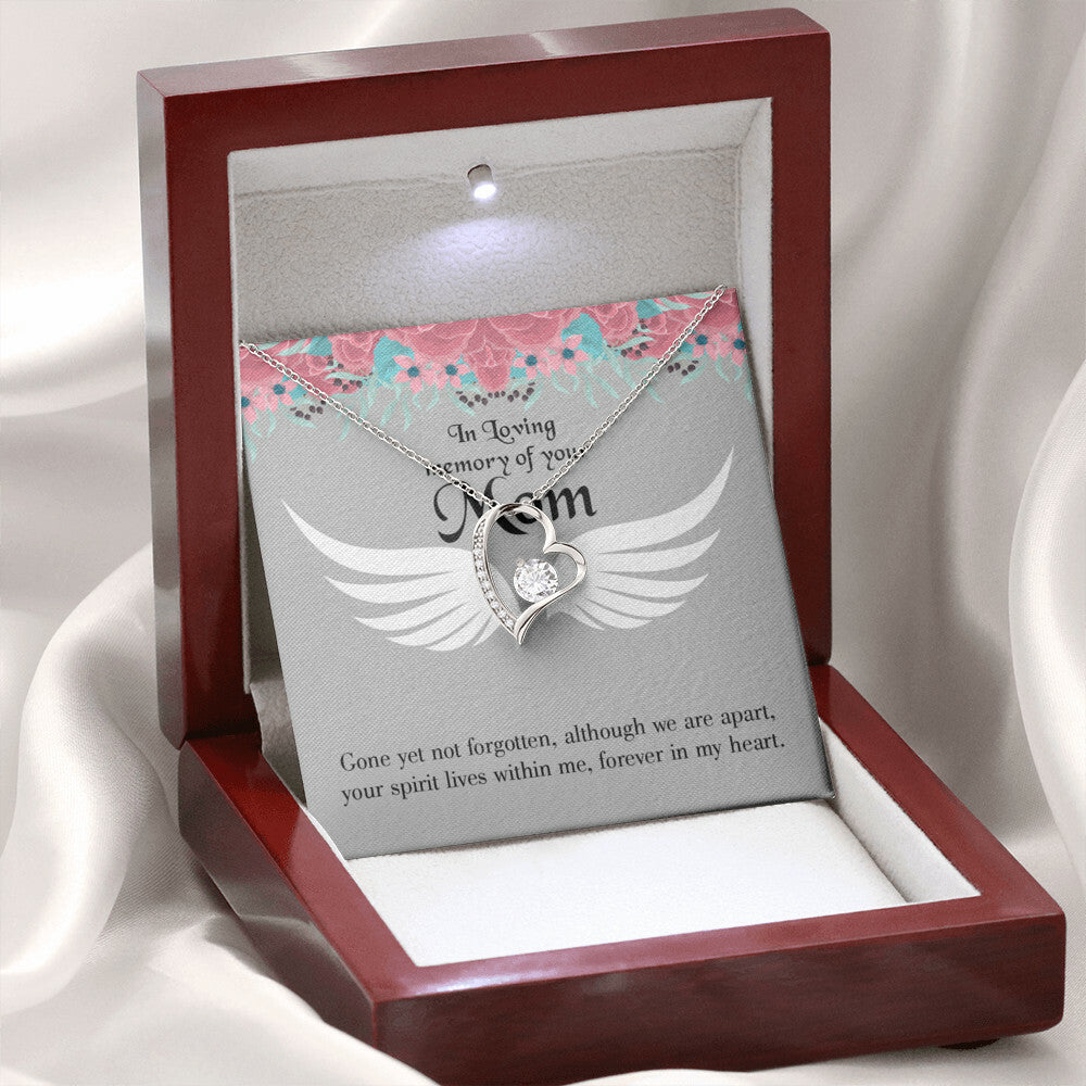 To Mom Remembrance Message Gone Not Forgotten Forever Necklace w Message Card-Express Your Love Gifts