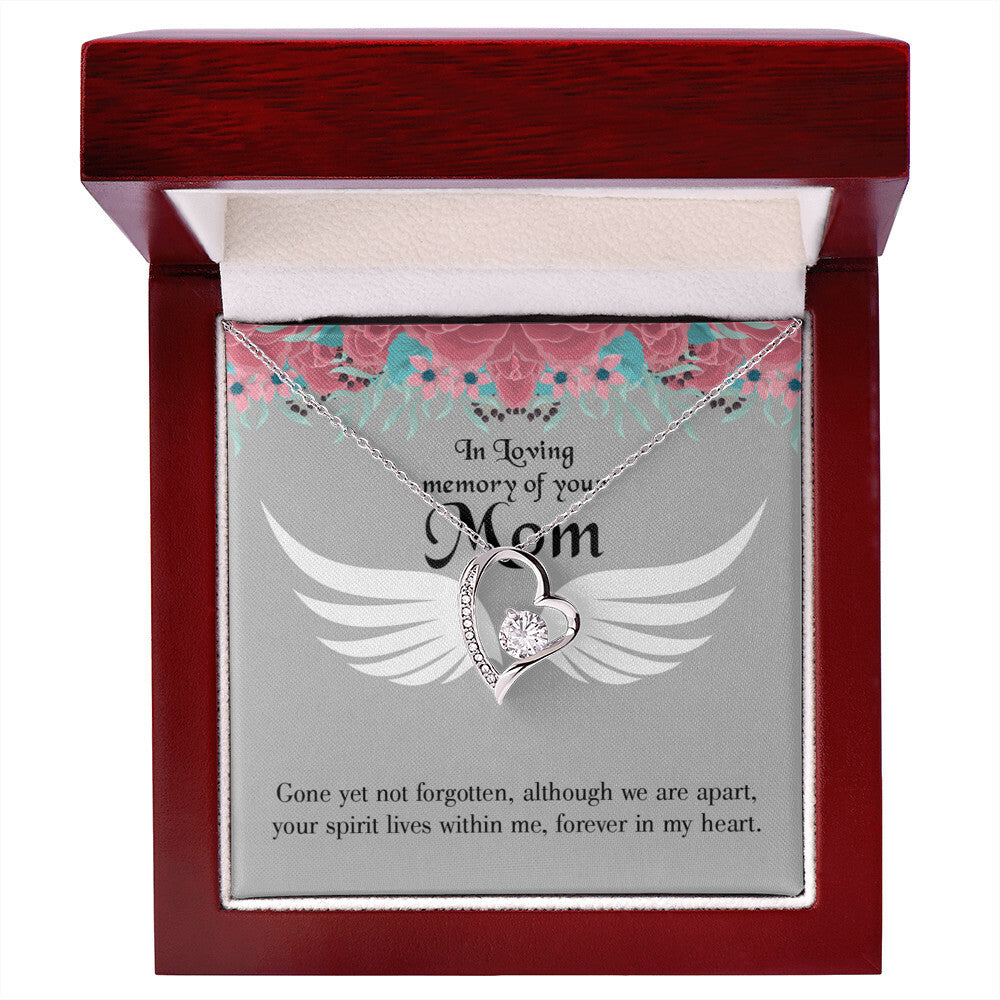 To Mom Remembrance Message Gone Not Forgotten Forever Necklace w Message Card-Express Your Love Gifts