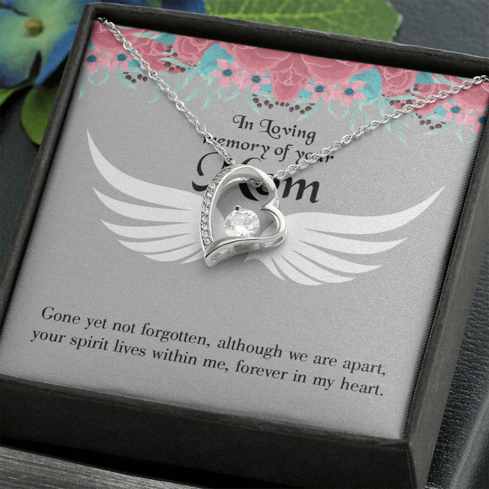 To Mom Remembrance Message Gone Not Forgotten Forever Necklace w Message Card-Express Your Love Gifts