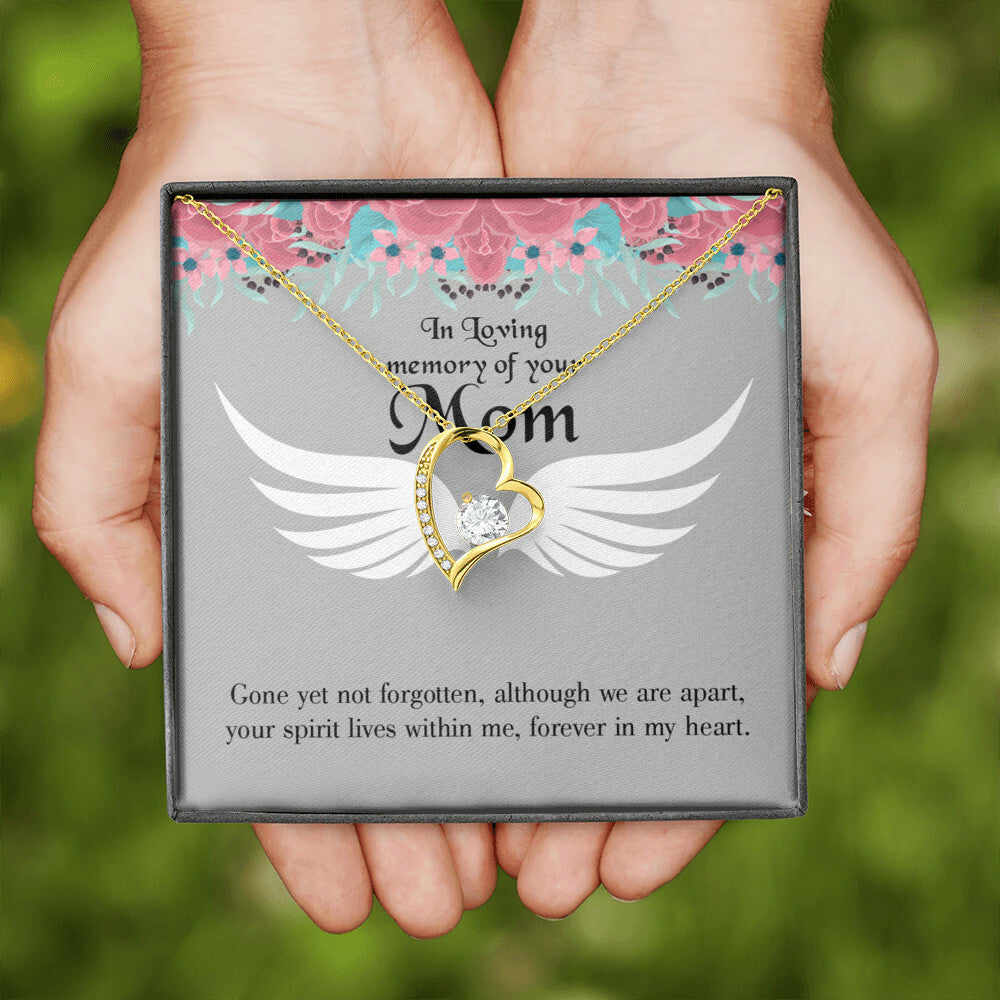 To Mom Remembrance Message Gone Not Forgotten Forever Necklace w Message Card-Express Your Love Gifts