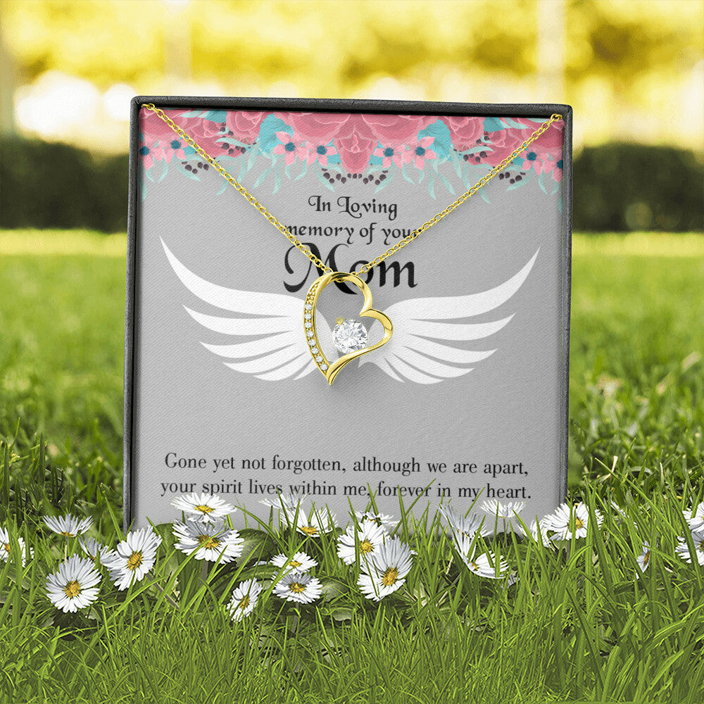 To Mom Remembrance Message Gone Not Forgotten Forever Necklace w Message Card-Express Your Love Gifts
