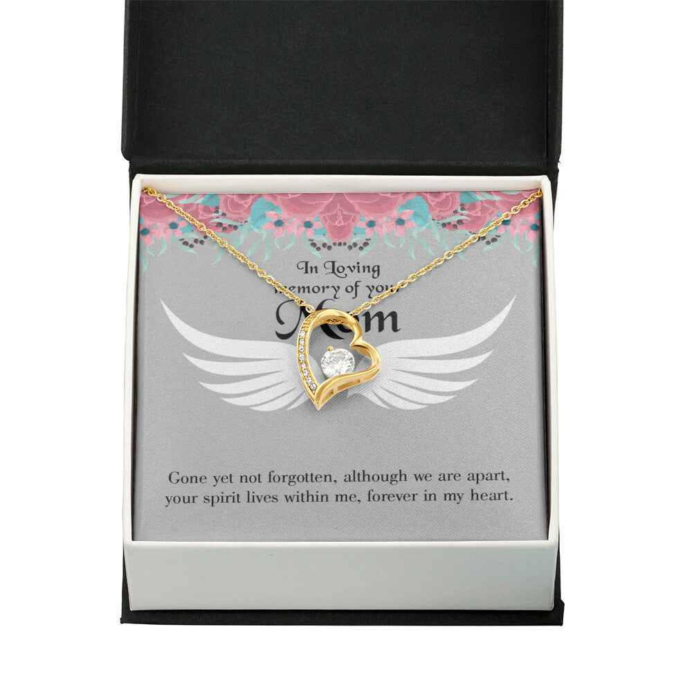 To Mom Remembrance Message Gone Not Forgotten Forever Necklace w Message Card-Express Your Love Gifts