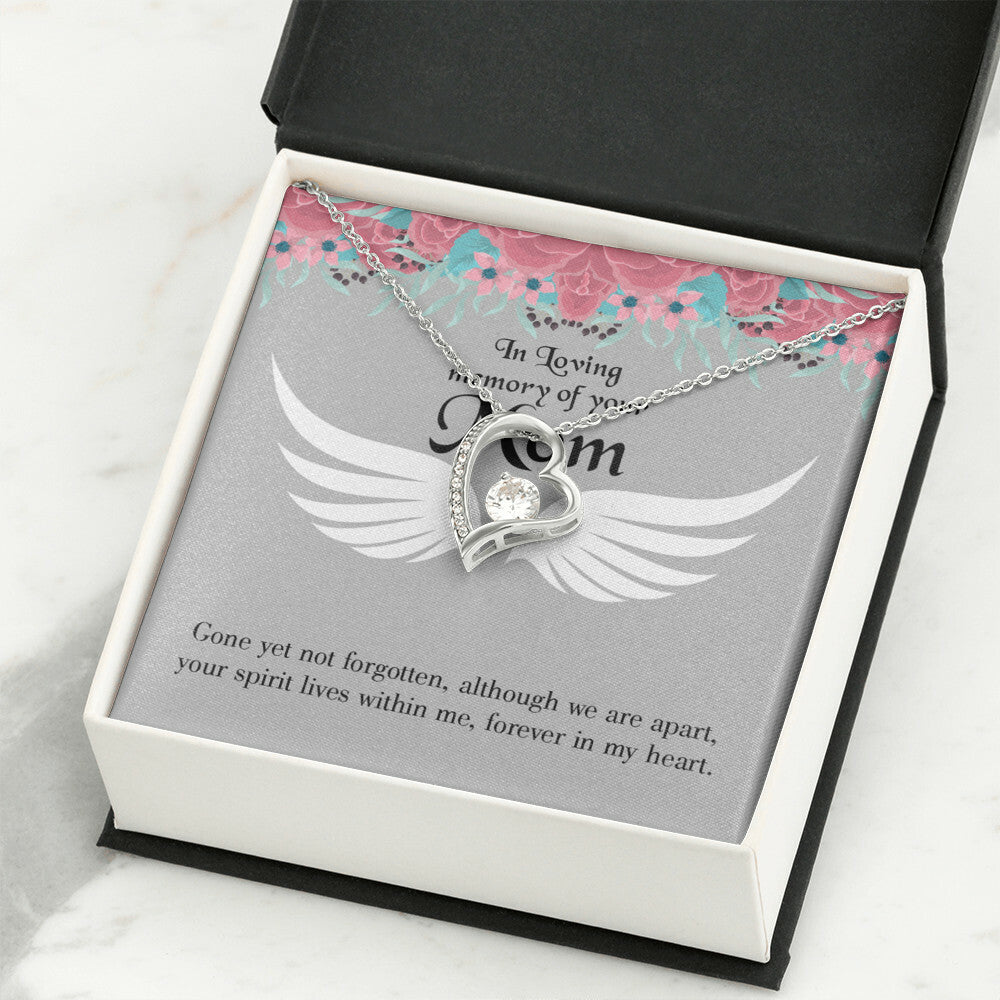 To Mom Remembrance Message Gone Not Forgotten Forever Necklace w Message Card-Express Your Love Gifts