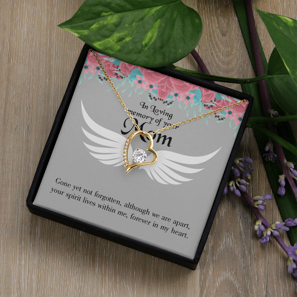 To Mom Remembrance Message Gone Not Forgotten Forever Necklace w Message Card-Express Your Love Gifts