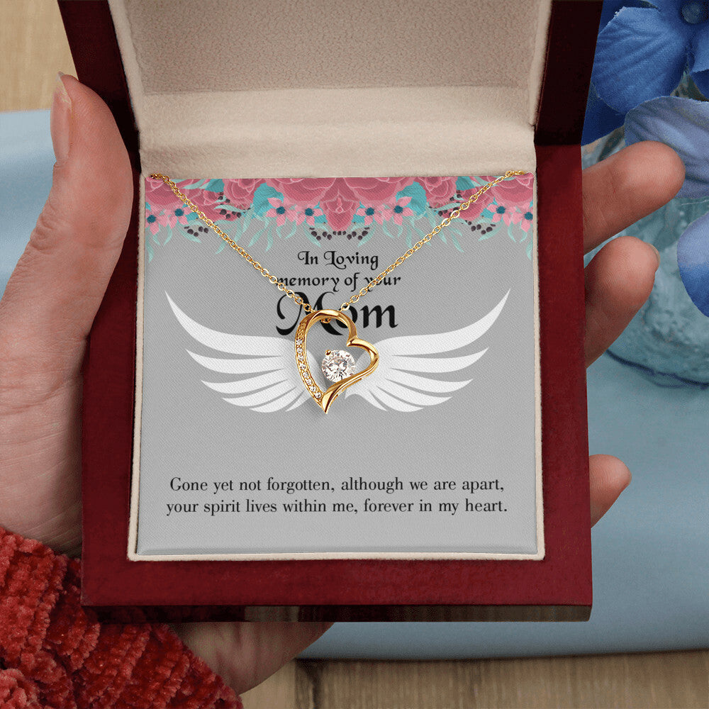 To Mom Remembrance Message Gone Not Forgotten Forever Necklace w Message Card-Express Your Love Gifts