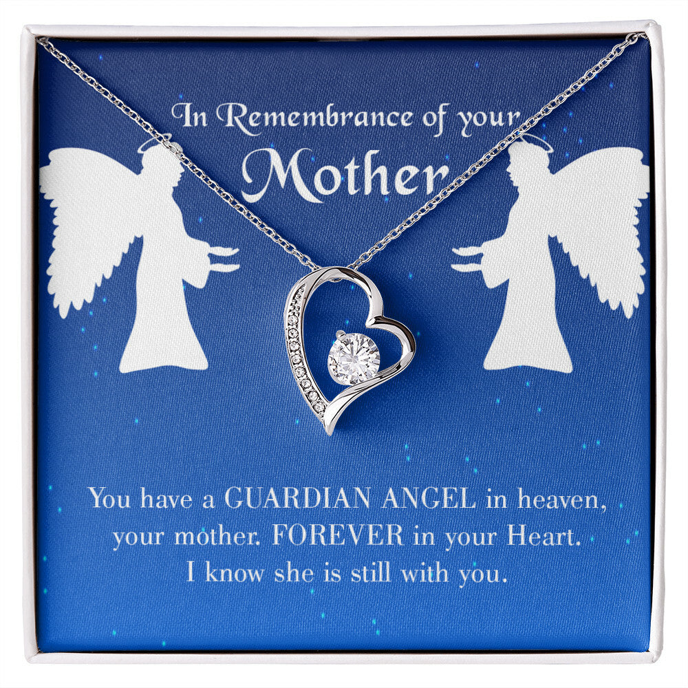 To Mom Remembrance Message Guardian Angel in Heaven Forever Necklace w Message Card-Express Your Love Gifts