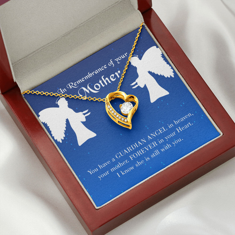 To Mom Remembrance Message Guardian Angel in Heaven Forever Necklace w Message Card-Express Your Love Gifts