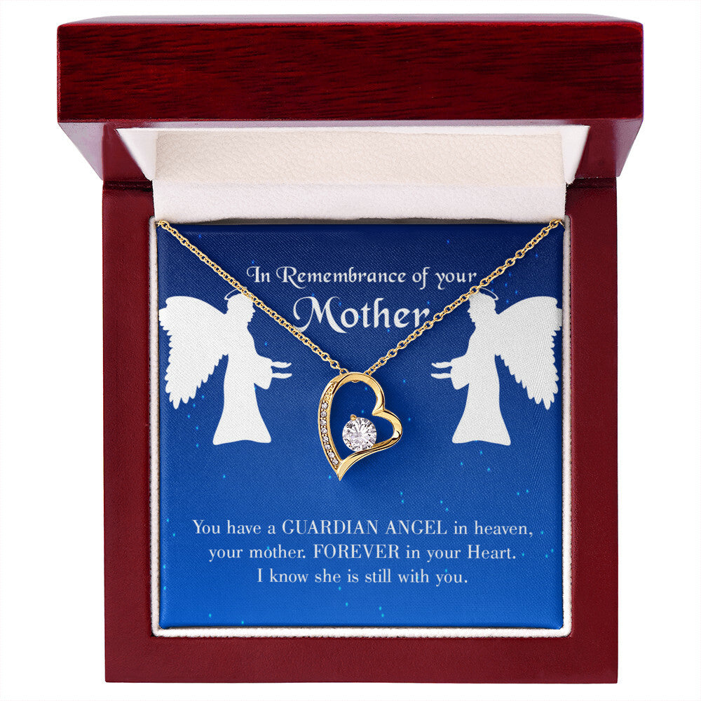 To Mom Remembrance Message Guardian Angel in Heaven Forever Necklace w Message Card-Express Your Love Gifts