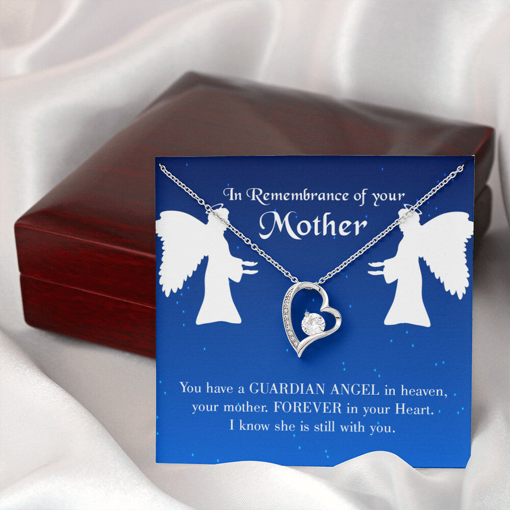 To Mom Remembrance Message Guardian Angel in Heaven Forever Necklace w Message Card-Express Your Love Gifts