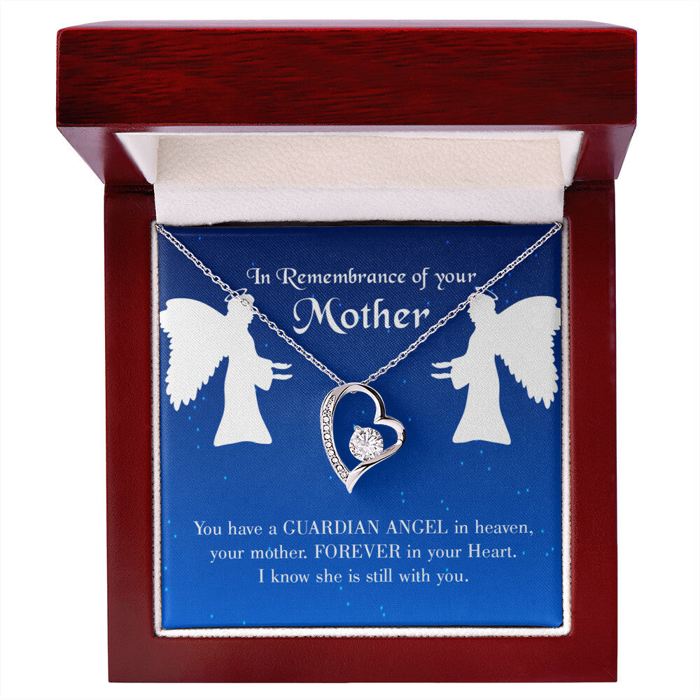 To Mom Remembrance Message Guardian Angel in Heaven Forever Necklace w Message Card-Express Your Love Gifts