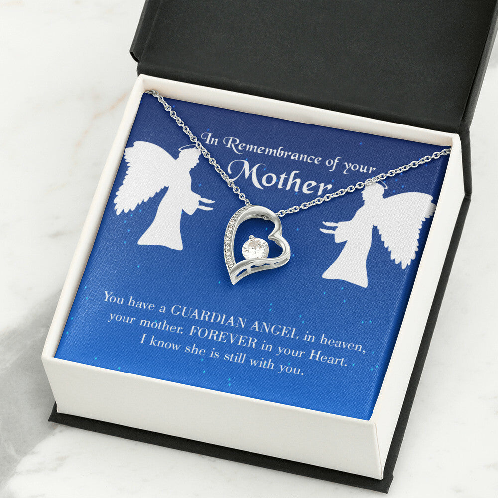 To Mom Remembrance Message Guardian Angel in Heaven Forever Necklace w Message Card-Express Your Love Gifts