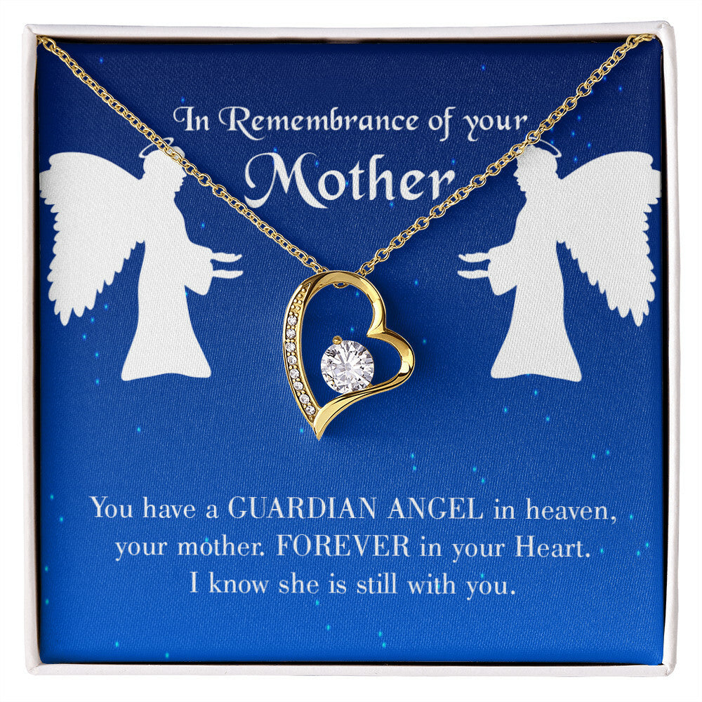 To Mom Remembrance Message Guardian Angel in Heaven Forever Necklace w Message Card-Express Your Love Gifts