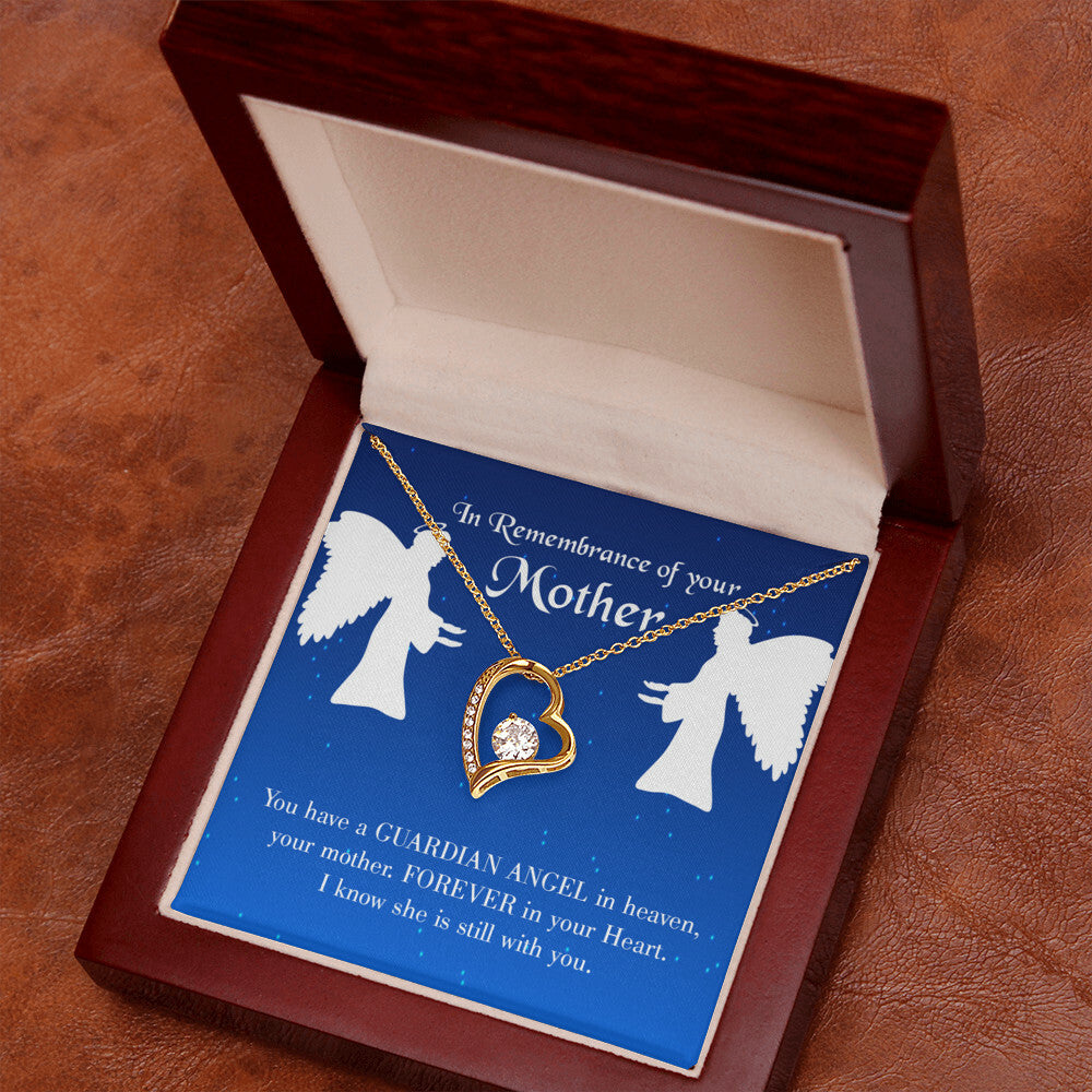 To Mom Remembrance Message Guardian Angel in Heaven Forever Necklace w Message Card-Express Your Love Gifts