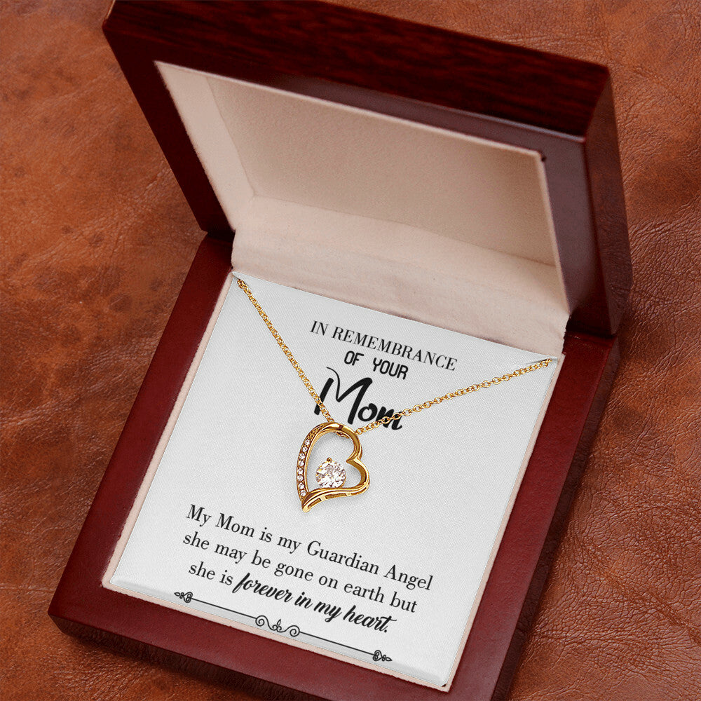 To Mom Remembrance Message Guardian Angel MomWhite Forever Necklace w Message Card-Express Your Love Gifts