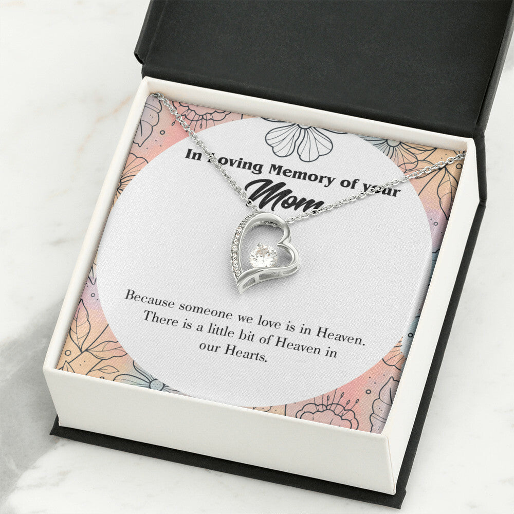 To Mom Remembrance Message Heaven in Our Hearts Forever Necklace w Message Card-Express Your Love Gifts