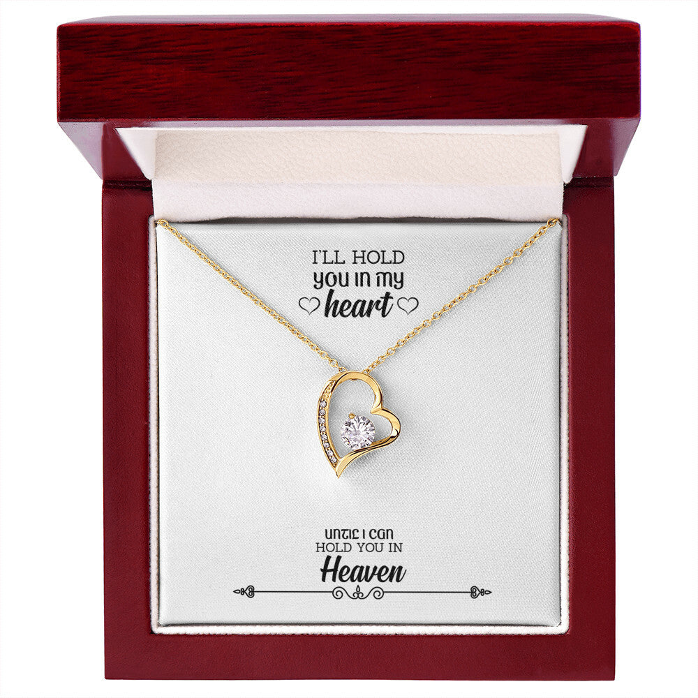 To Mom Remembrance Message Hold You in my Heart Forever Necklace w Message Card-Express Your Love Gifts