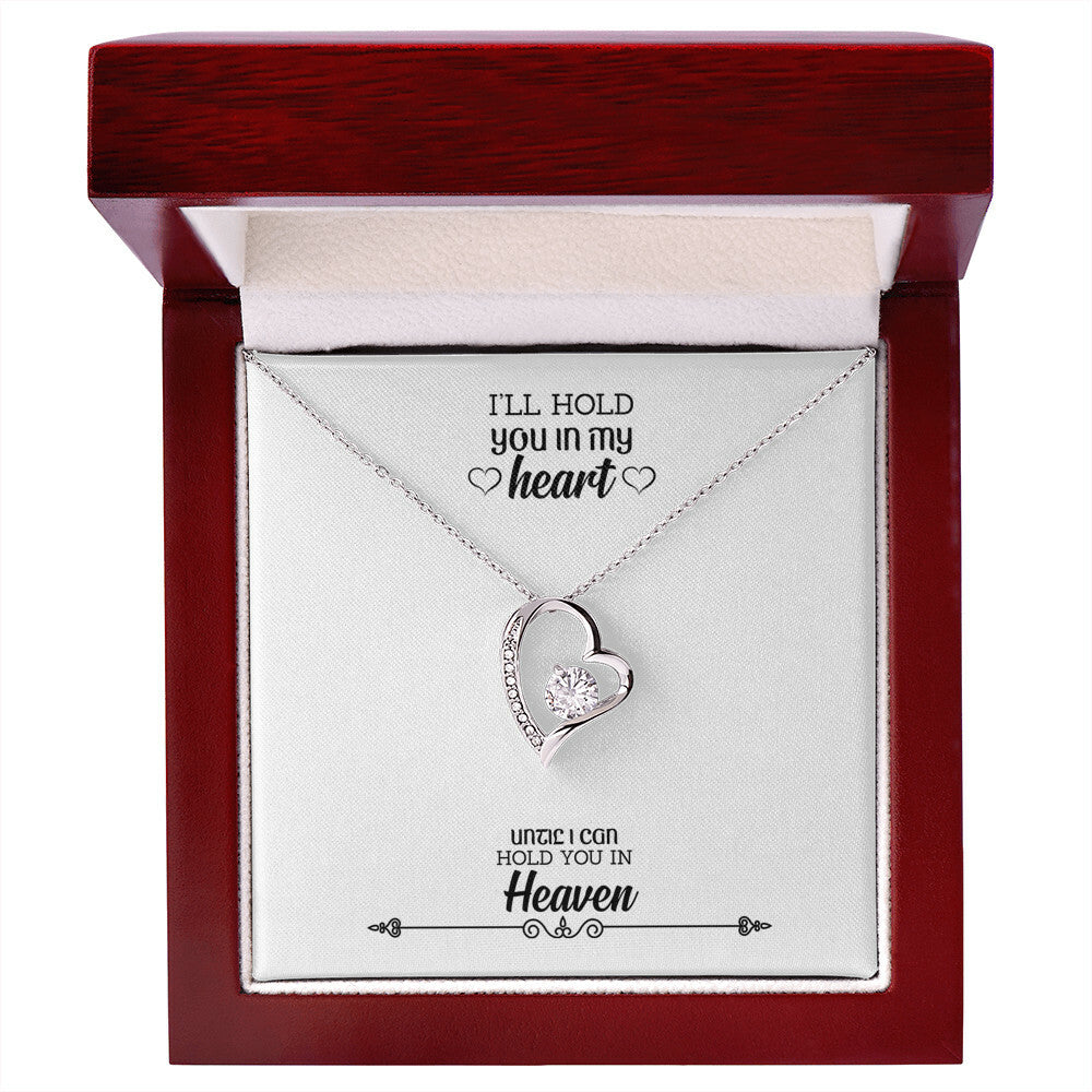 To Mom Remembrance Message Hold You in my Heart Forever Necklace w Message Card-Express Your Love Gifts