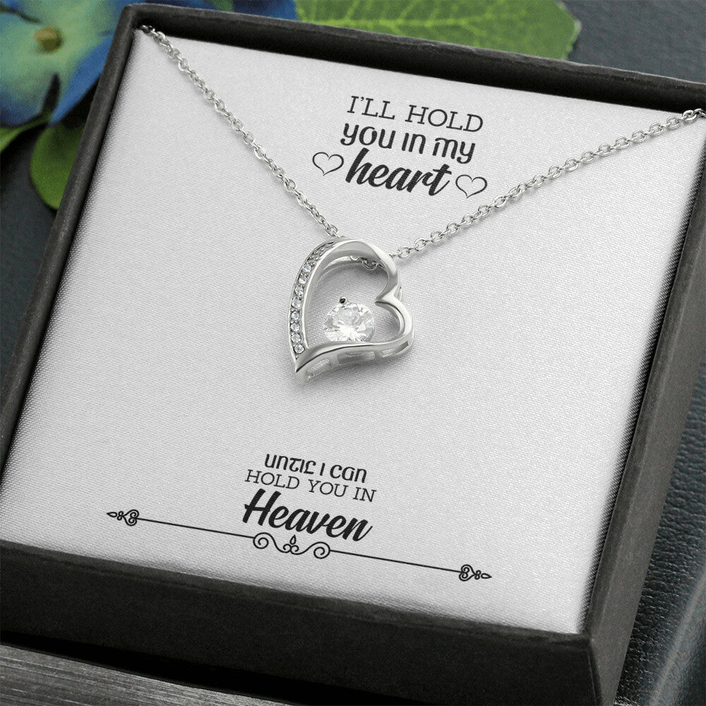 To Mom Remembrance Message Hold You in my Heart Forever Necklace w Message Card-Express Your Love Gifts