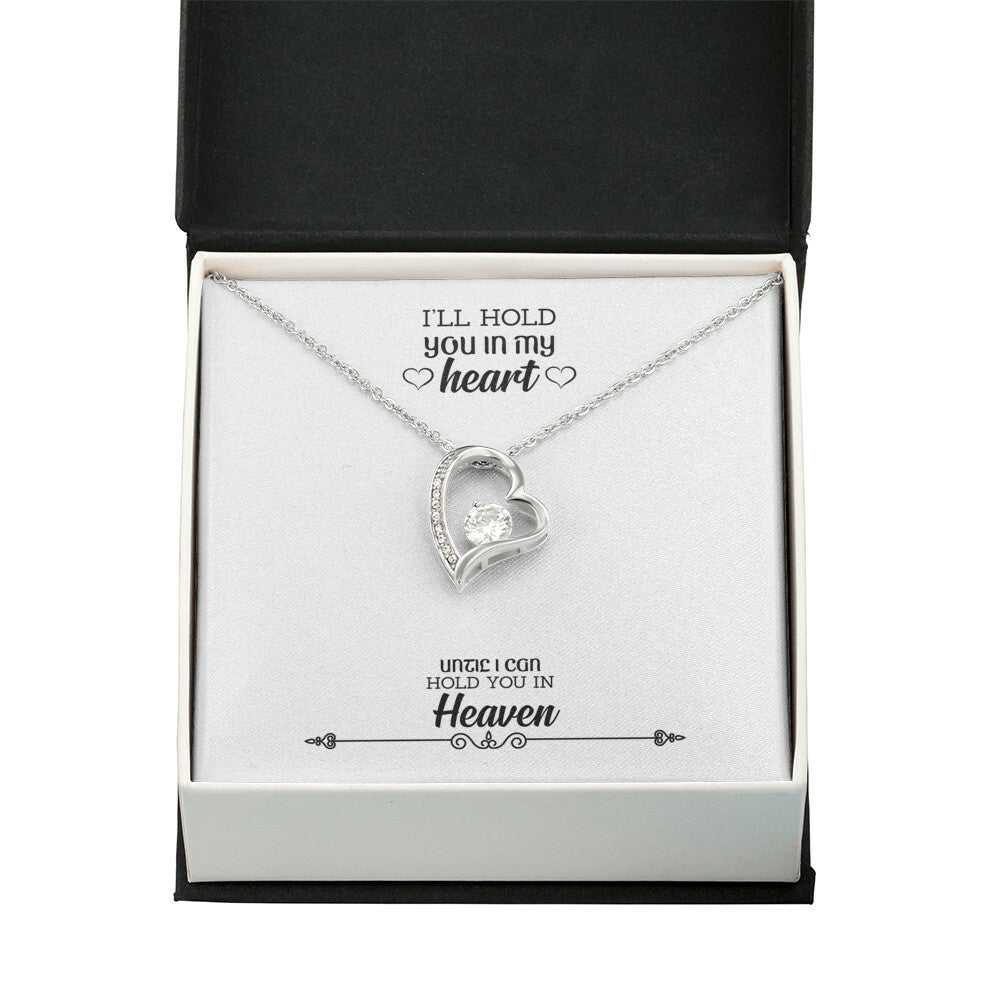 To Mom Remembrance Message Hold You in my Heart Forever Necklace w Message Card-Express Your Love Gifts