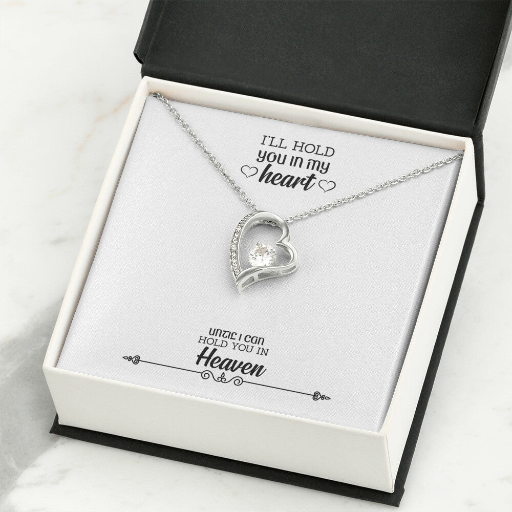 To Mom Remembrance Message Hold You in my Heart Forever Necklace w Message Card-Express Your Love Gifts