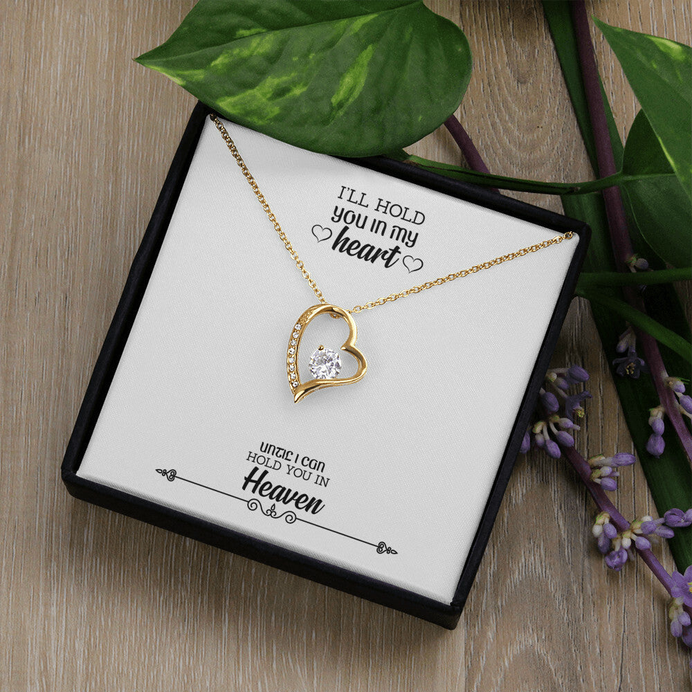 To Mom Remembrance Message Hold You in my Heart Forever Necklace w Message Card-Express Your Love Gifts