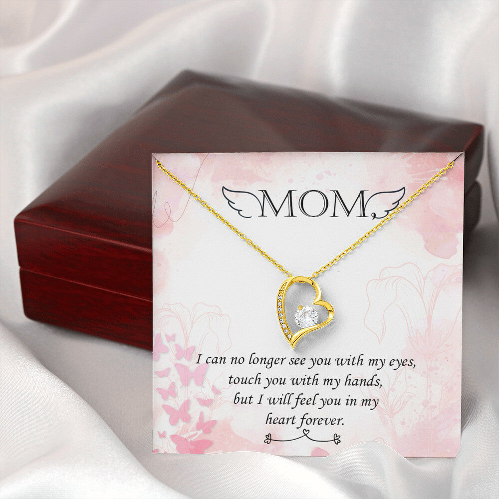 To Mom Remembrance Message I Can No Longer Forever Necklace w Message Card-Express Your Love Gifts