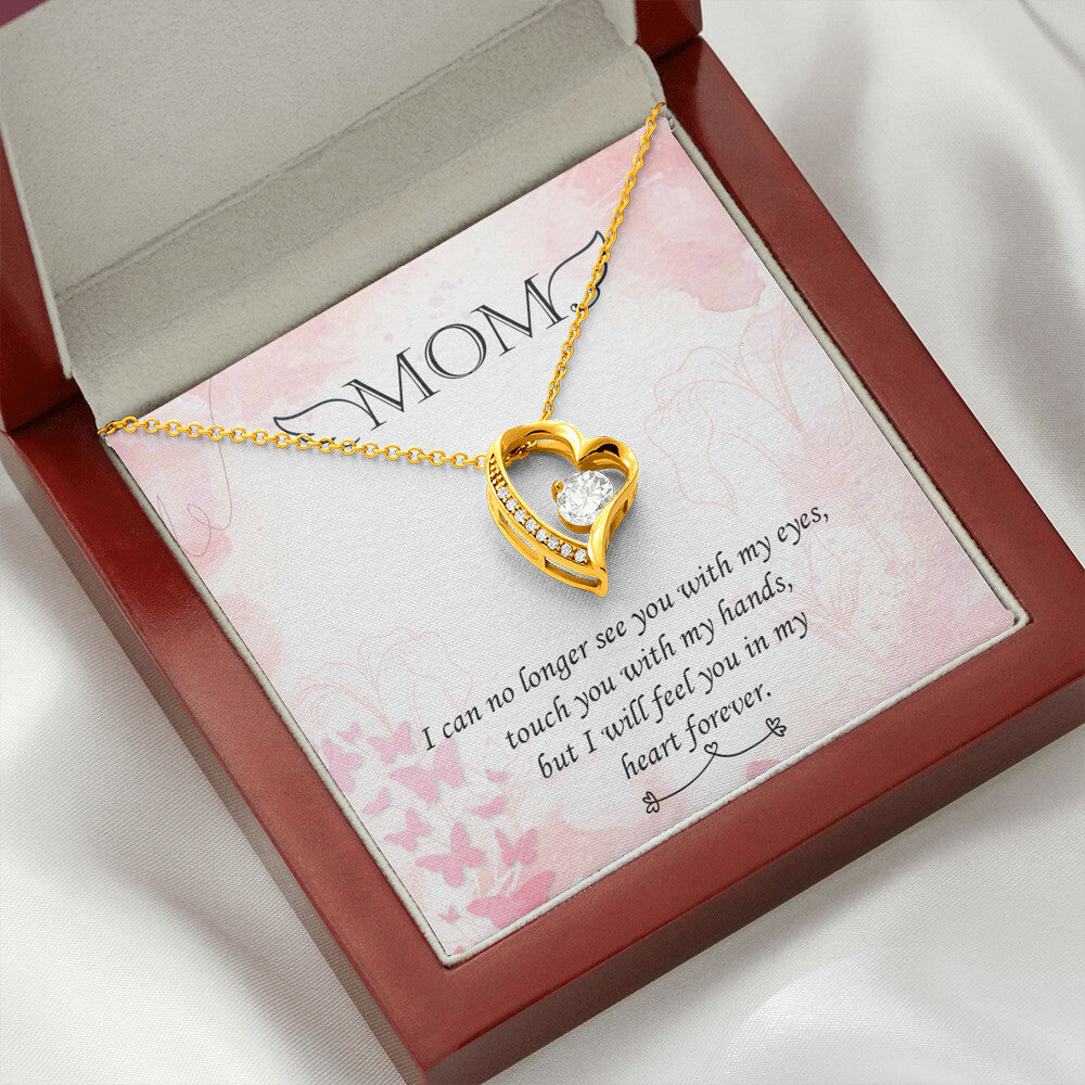 To Mom Remembrance Message I Can No Longer Forever Necklace w Message Card-Express Your Love Gifts