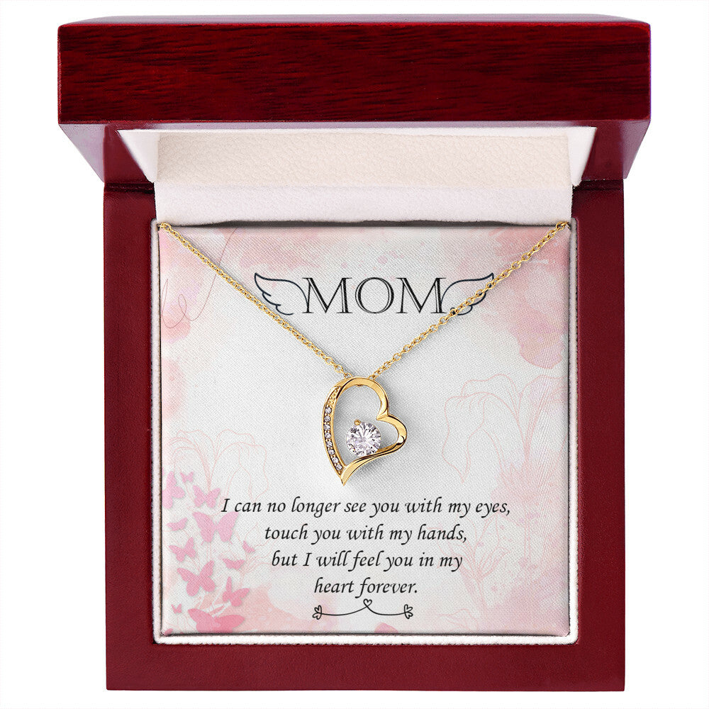 To Mom Remembrance Message I Can No Longer Forever Necklace w Message Card-Express Your Love Gifts