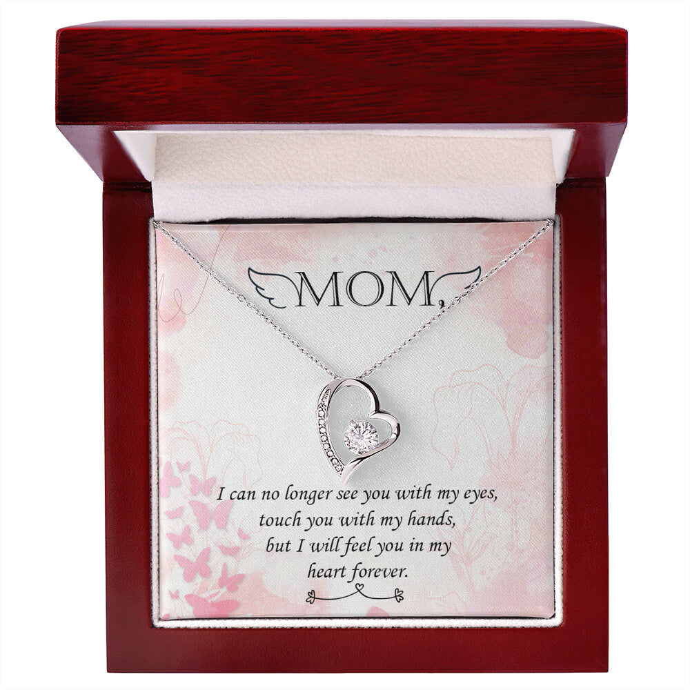 To Mom Remembrance Message I Can No Longer Forever Necklace w Message Card-Express Your Love Gifts