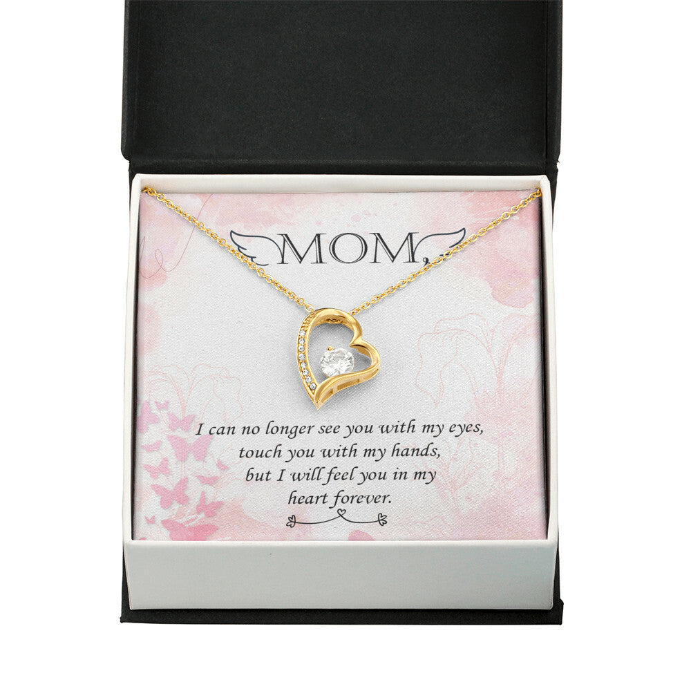 To Mom Remembrance Message I Can No Longer Forever Necklace w Message Card-Express Your Love Gifts