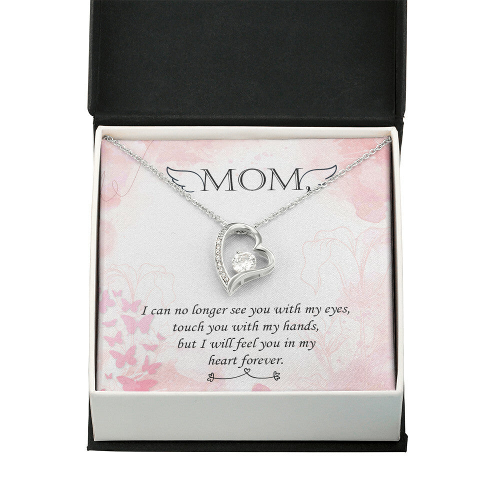 To Mom Remembrance Message I Can No Longer Forever Necklace w Message Card-Express Your Love Gifts