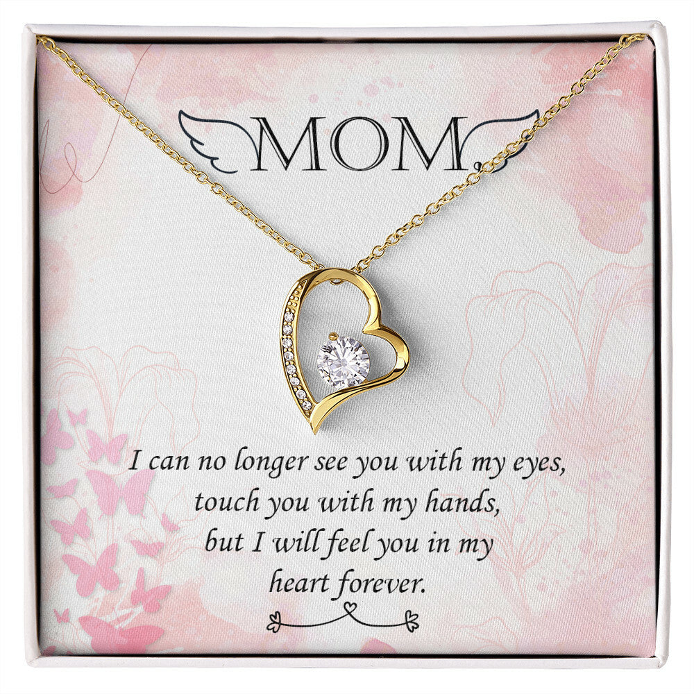 To Mom Remembrance Message I Can No Longer Forever Necklace w Message Card-Express Your Love Gifts