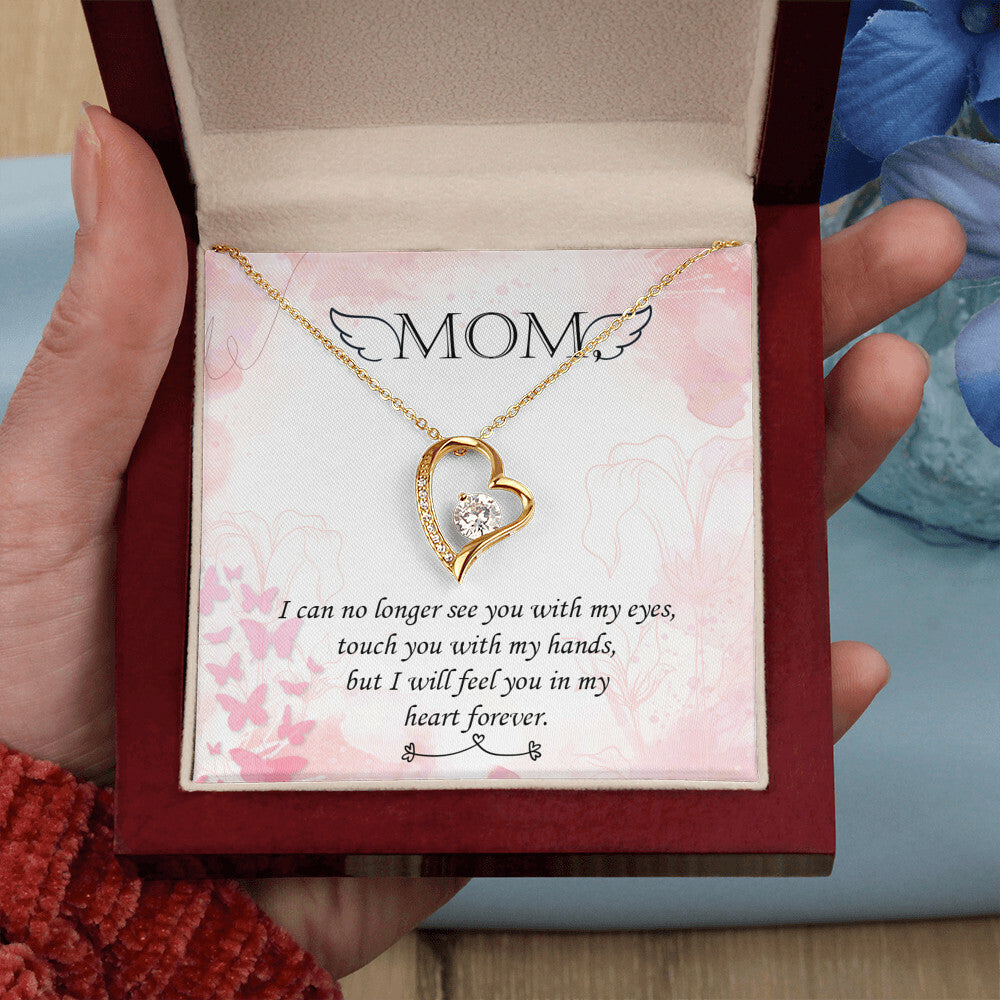 To Mom Remembrance Message I Can No Longer Forever Necklace w Message Card-Express Your Love Gifts