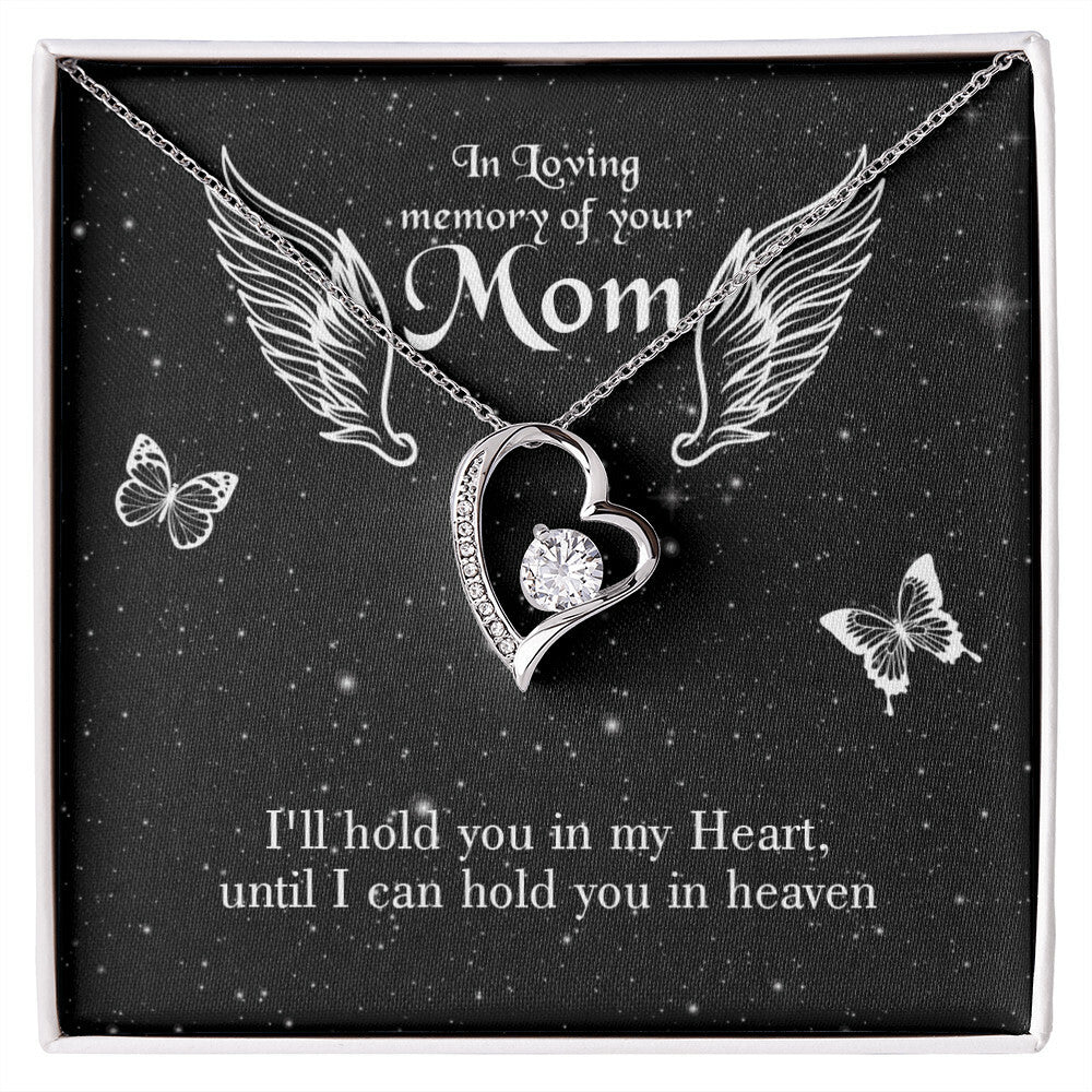 To Mom Remembrance Message I'll Hold You Forever Necklace w Message Card-Express Your Love Gifts