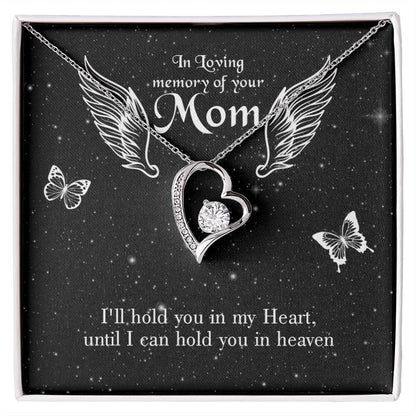 To Mom Remembrance Message I'll Hold You Forever Necklace w Message Card-Express Your Love Gifts