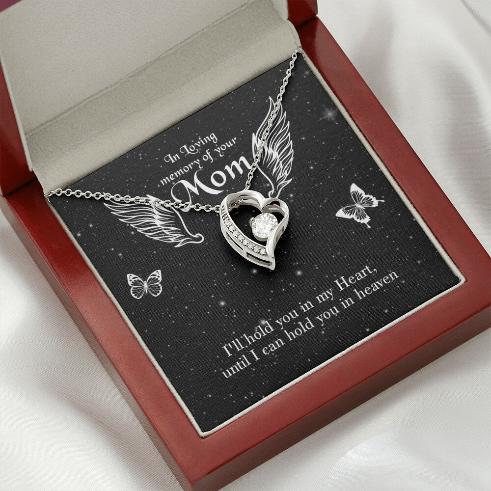 To Mom Remembrance Message I'll Hold You Forever Necklace w Message Card-Express Your Love Gifts