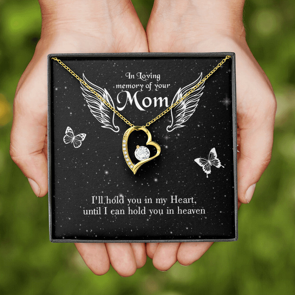 To Mom Remembrance Message I'll Hold You Forever Necklace w Message Card-Express Your Love Gifts