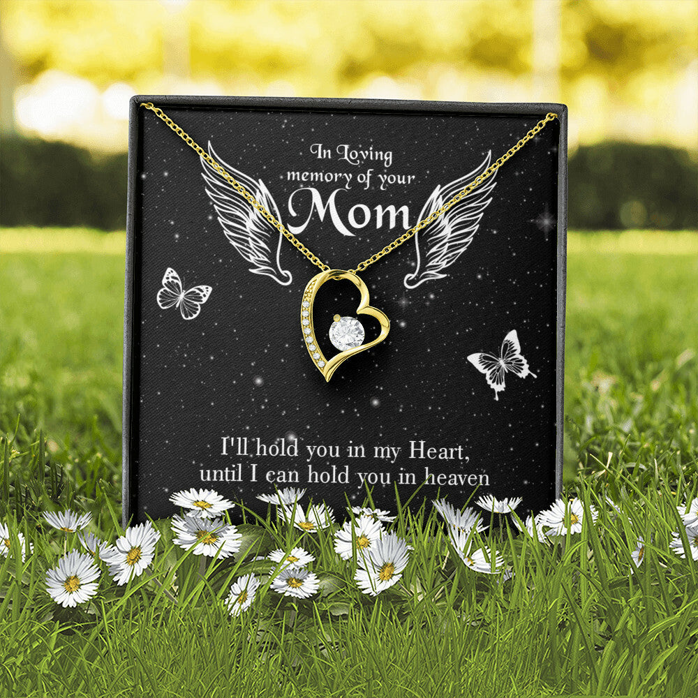 To Mom Remembrance Message I'll Hold You Forever Necklace w Message Card-Express Your Love Gifts