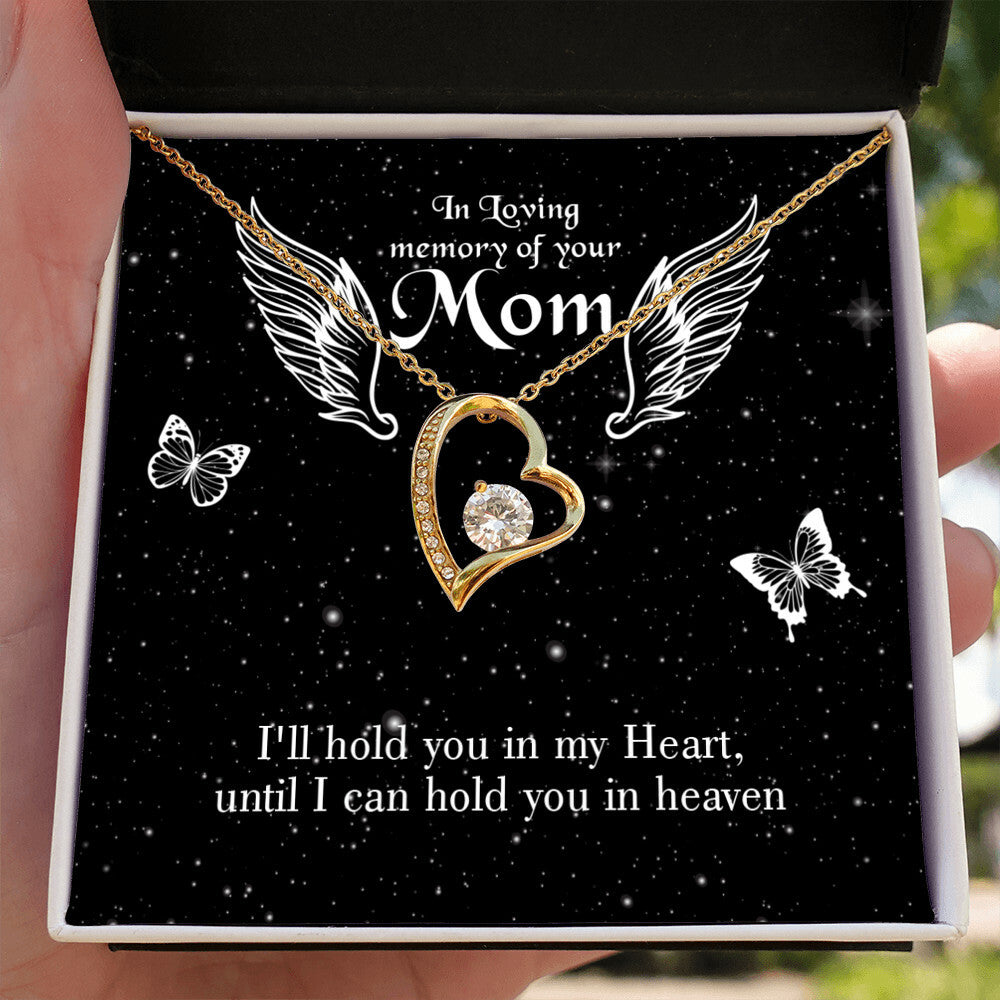 To Mom Remembrance Message I'll Hold You Forever Necklace w Message Card-Express Your Love Gifts