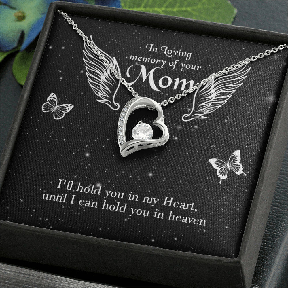 To Mom Remembrance Message I'll Hold You Forever Necklace w Message Card-Express Your Love Gifts