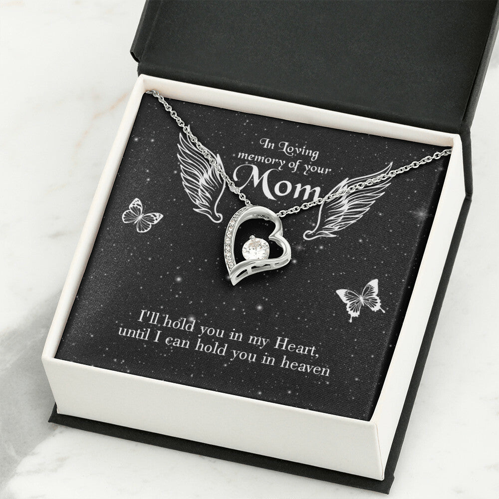 To Mom Remembrance Message I'll Hold You Forever Necklace w Message Card-Express Your Love Gifts